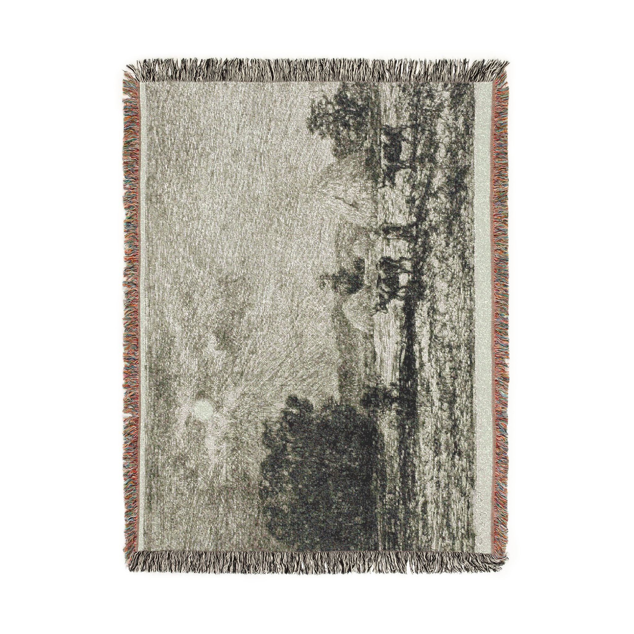 Charles François Daubigny - Moonlight at Valmondois | Woven Tapestry Blanket
