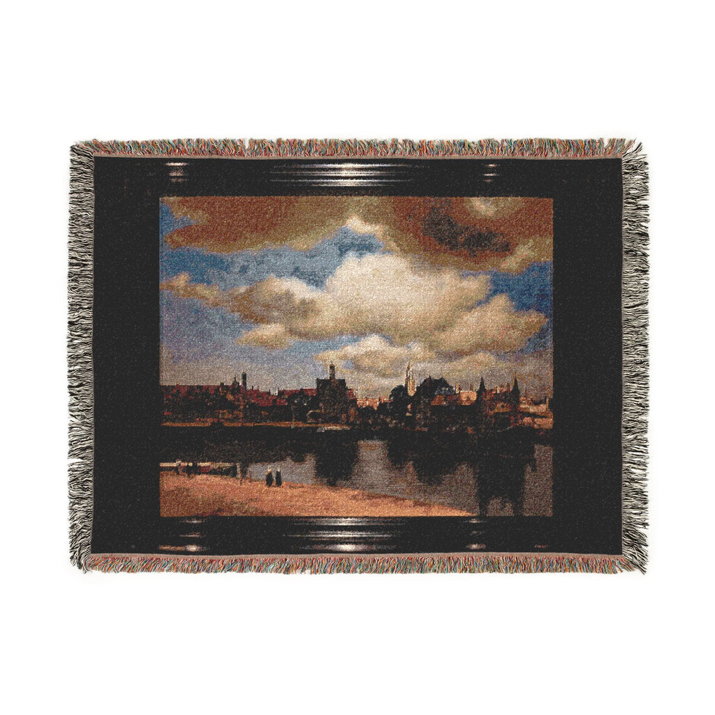 Den Haag - Mauritshuis - Johannes Vermeer (1632-1675) - View of Delft c. 1660-1661 | Woven Tapestry Blanket
