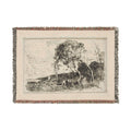 Jean Baptiste Camille Corot - Souvenir of the Fortifications of Douai | Woven Tapestry Blanket