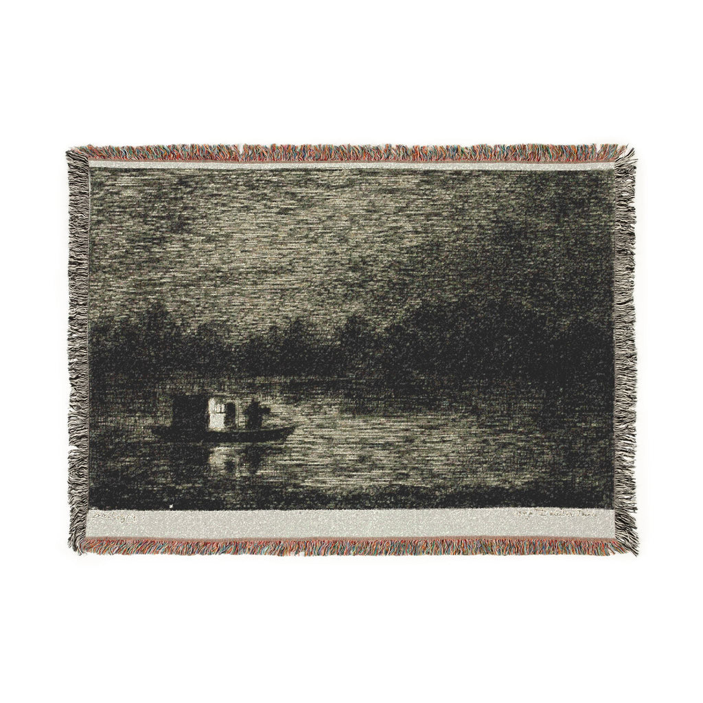 Charles François Daubigny - Night Voyage (The Fishing Net) | Woven Tapestry Blanket