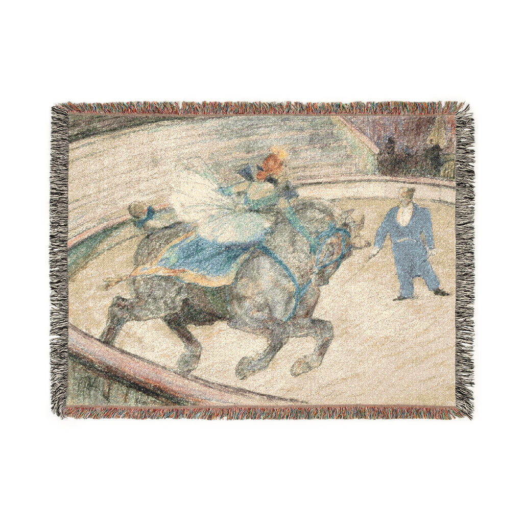 Henri de Toulouse-Lautrec - At the Circus Work in the Ring | Woven Tapestry Blanket