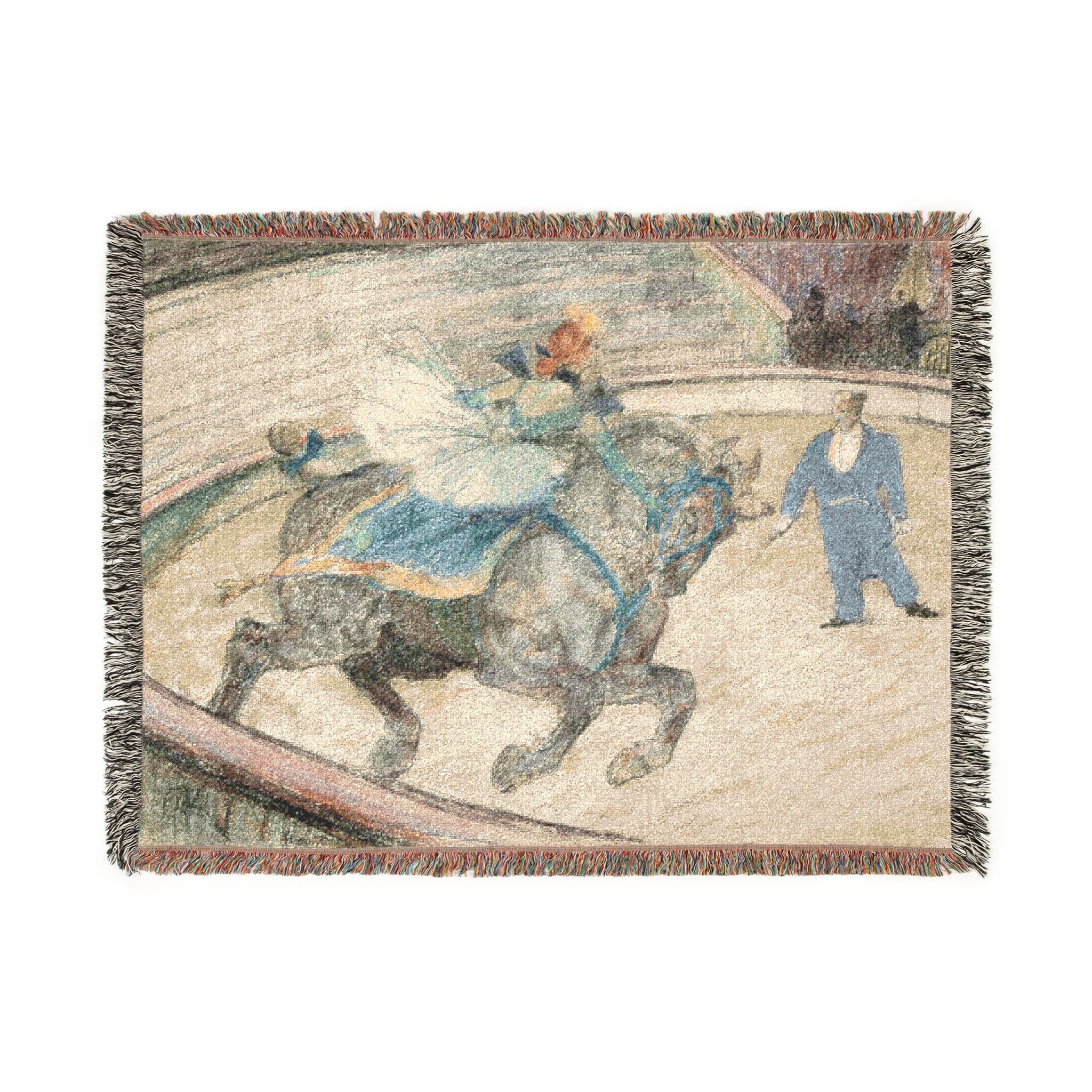 Henri de Toulouse-Lautrec - At the Circus Work in the Ring | Woven Tapestry Blanket