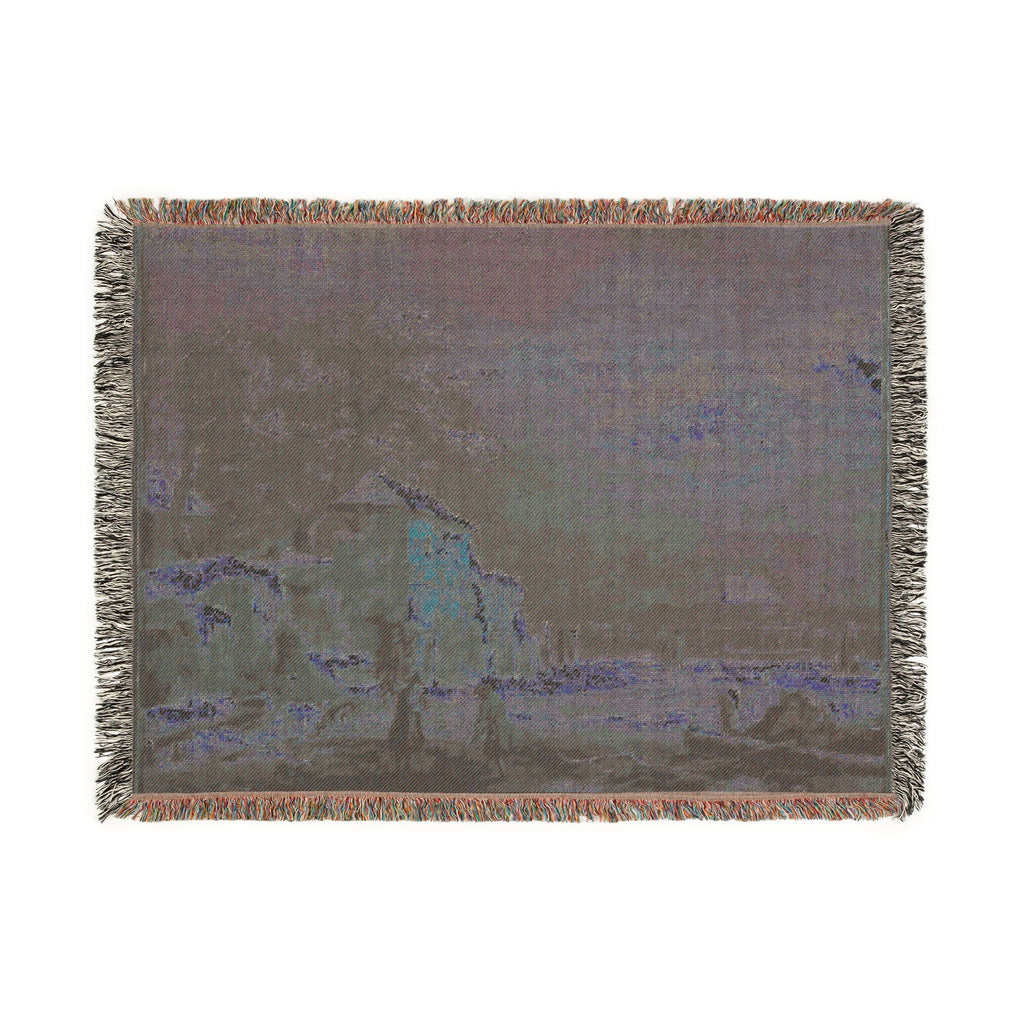 Hamburg, Kunsthalle, Jacob van Ruisdael, Winterlandschaft | Woven Tapestry Blanket