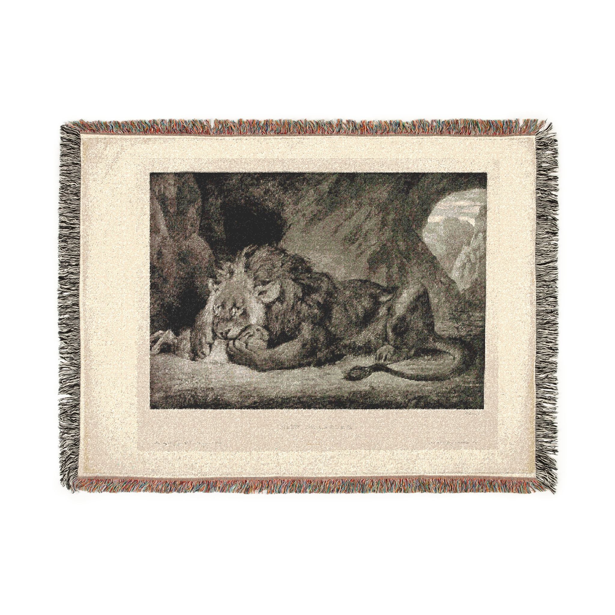 Eugène Delacroix - Lion of the Atlas Mountains | Woven Tapestry Blanket