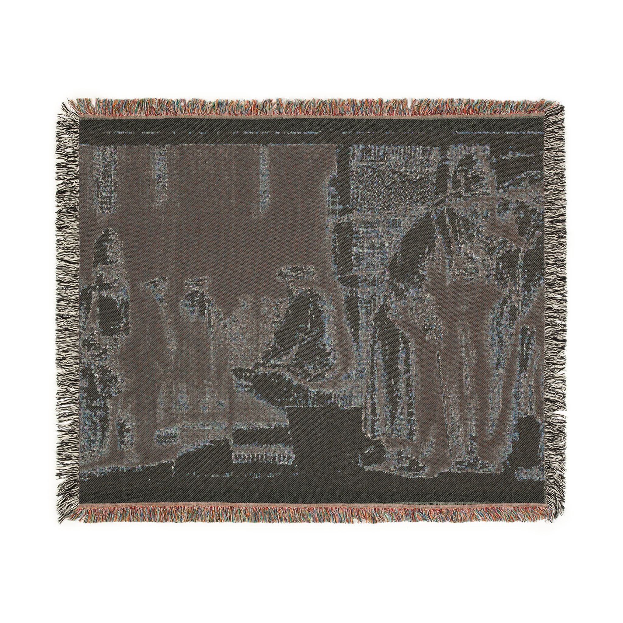 Rembrandt van Rijn - Jews in the Synagogue | Woven Tapestry Blanket