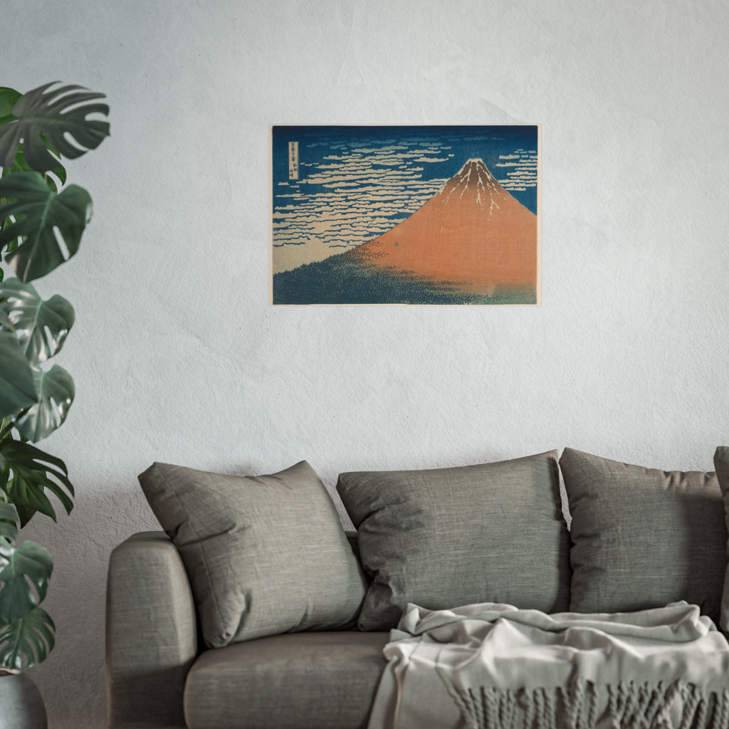 Katsushika Hokusai - Fine Wind, Clear Morning (Red Fuji) | Fine Art Poster