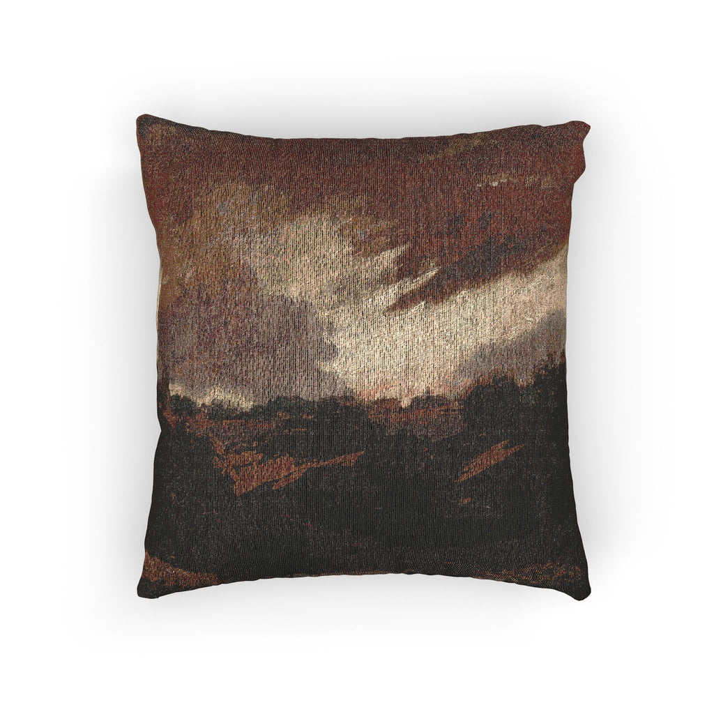 Style of John Constable - Hampstead, Stormy Sky | Woven Pillow