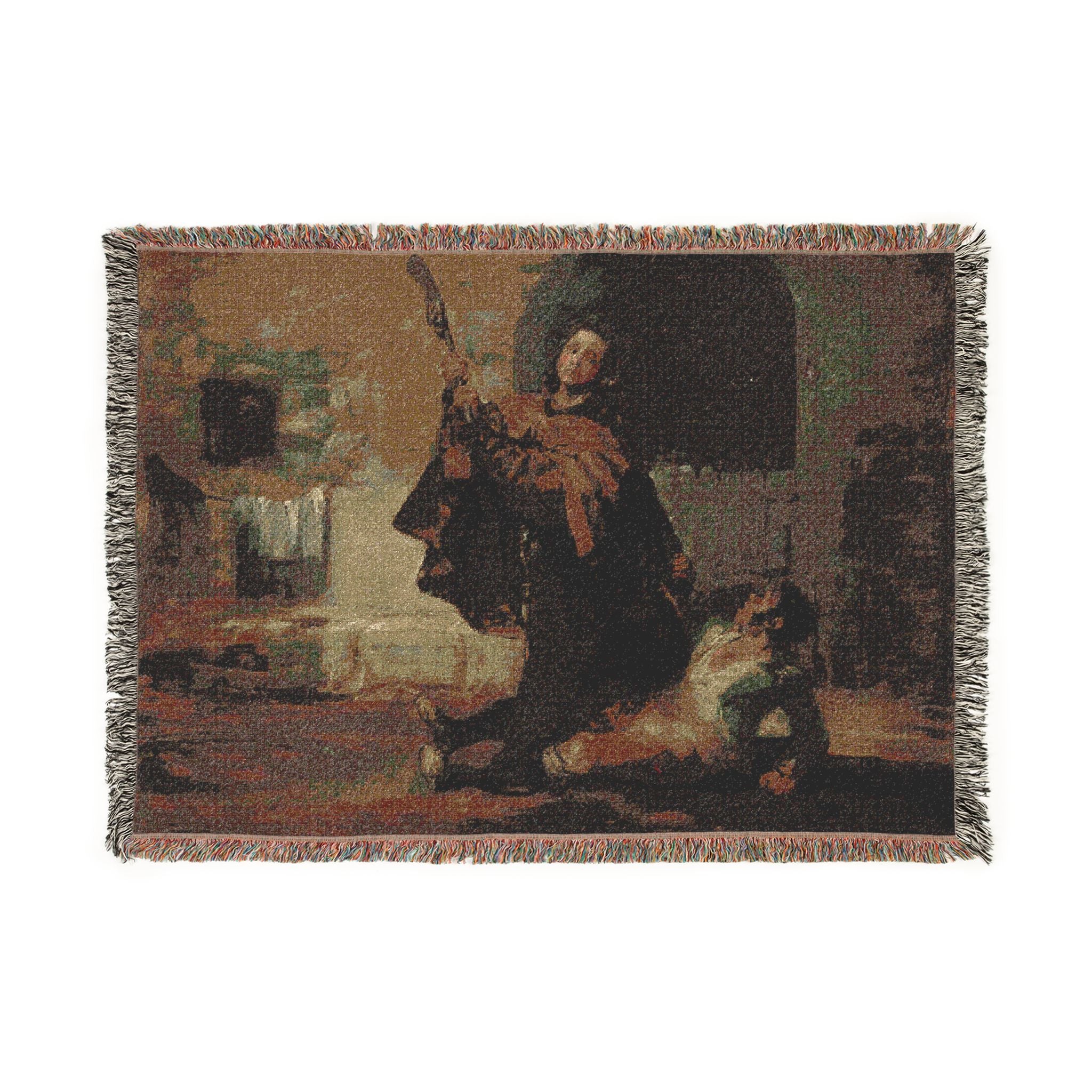 Francisco José de Goya y Lucientes - Friar Pedro Clubs El Maragato with the Butt of the Gun | Woven Tapestry Blanket