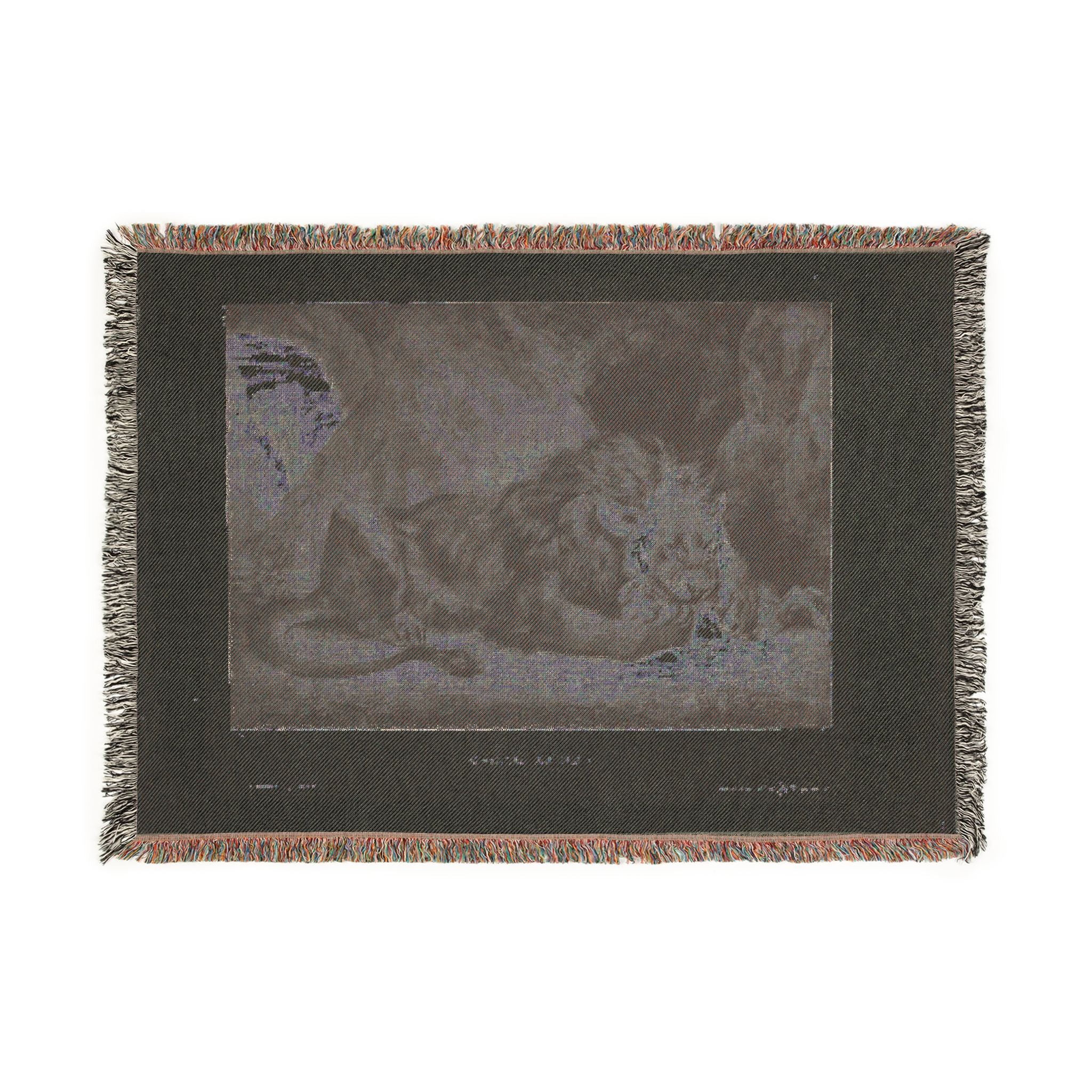 Eugène Delacroix - Lion of the Atlas Mountains | Woven Tapestry Blanket
