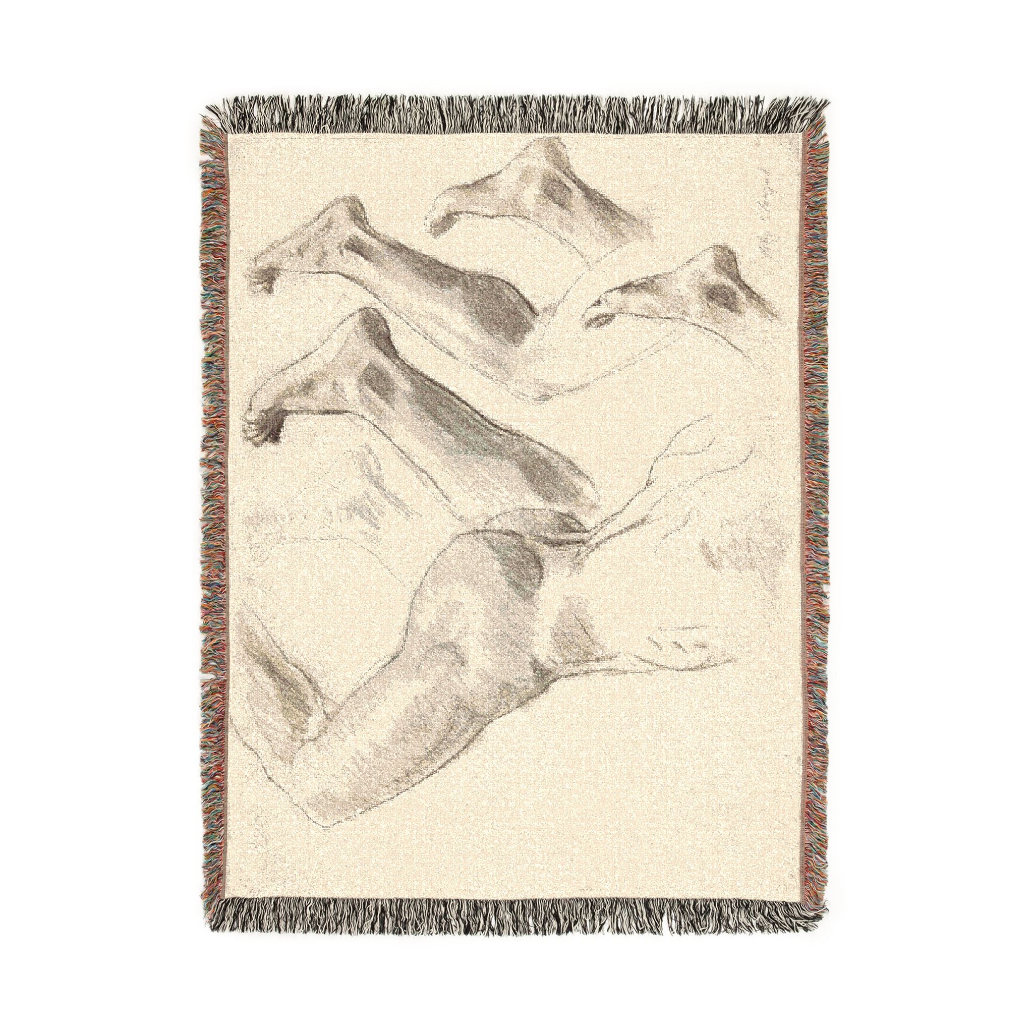 John Singer Sargent - Sketches of Legs and Feet | Woven Tapestry Blanket