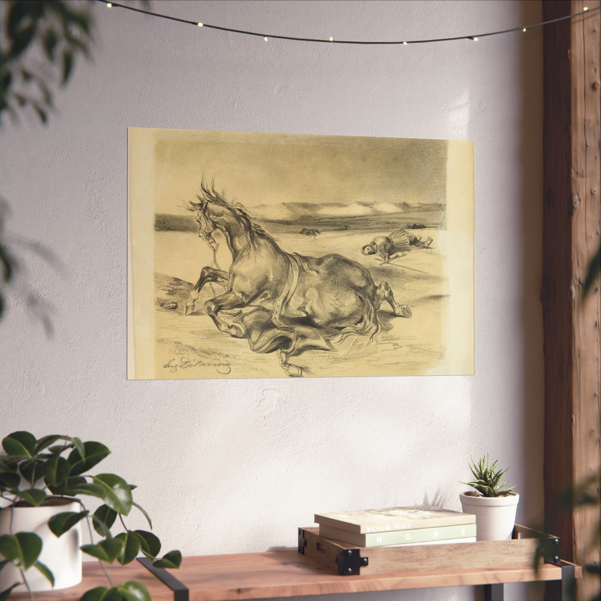 Eugène Delacroix - Fallen Horse and Dead Knight | Fine Art Poster
