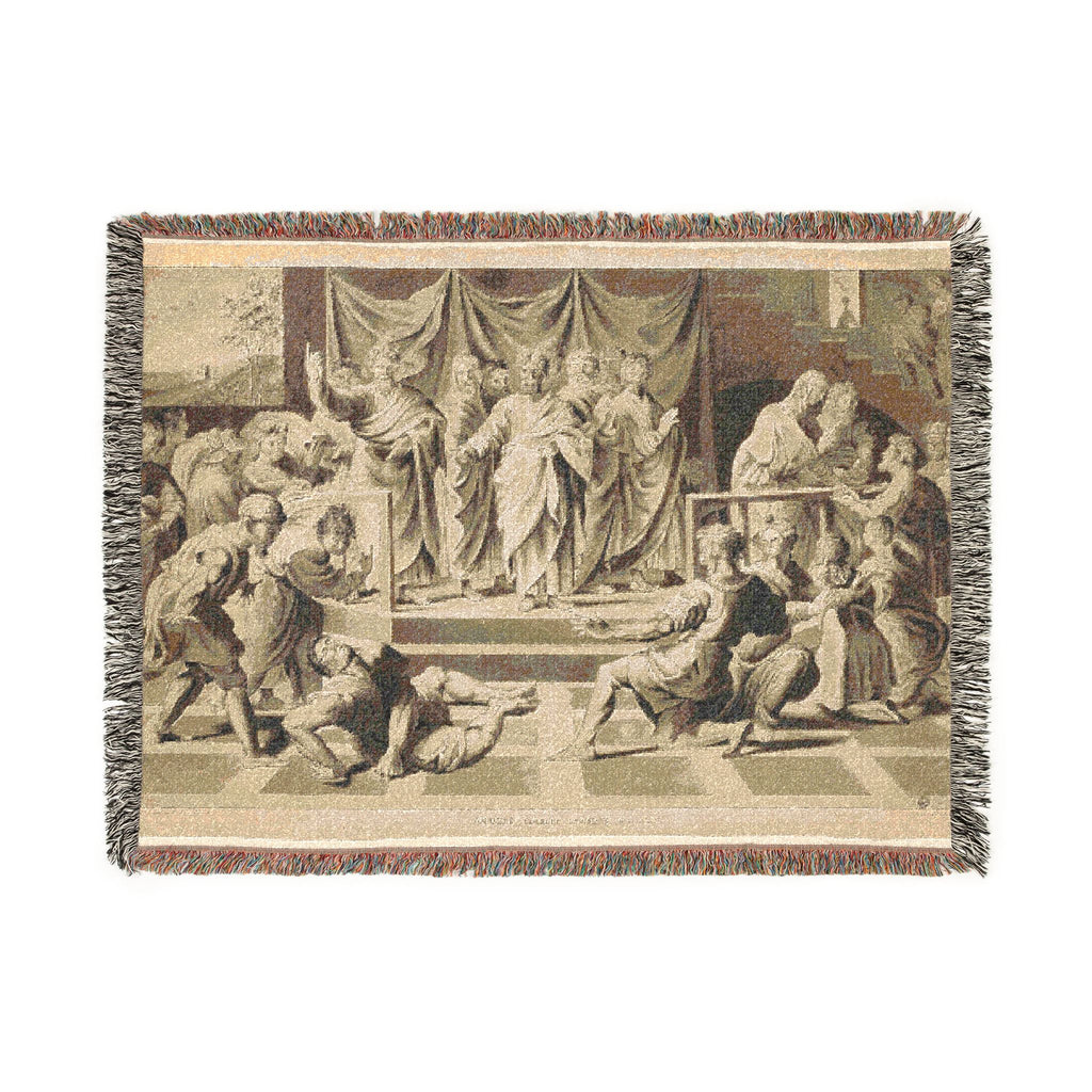 John Constable - Death of Ananias | Woven Tapestry Blanket