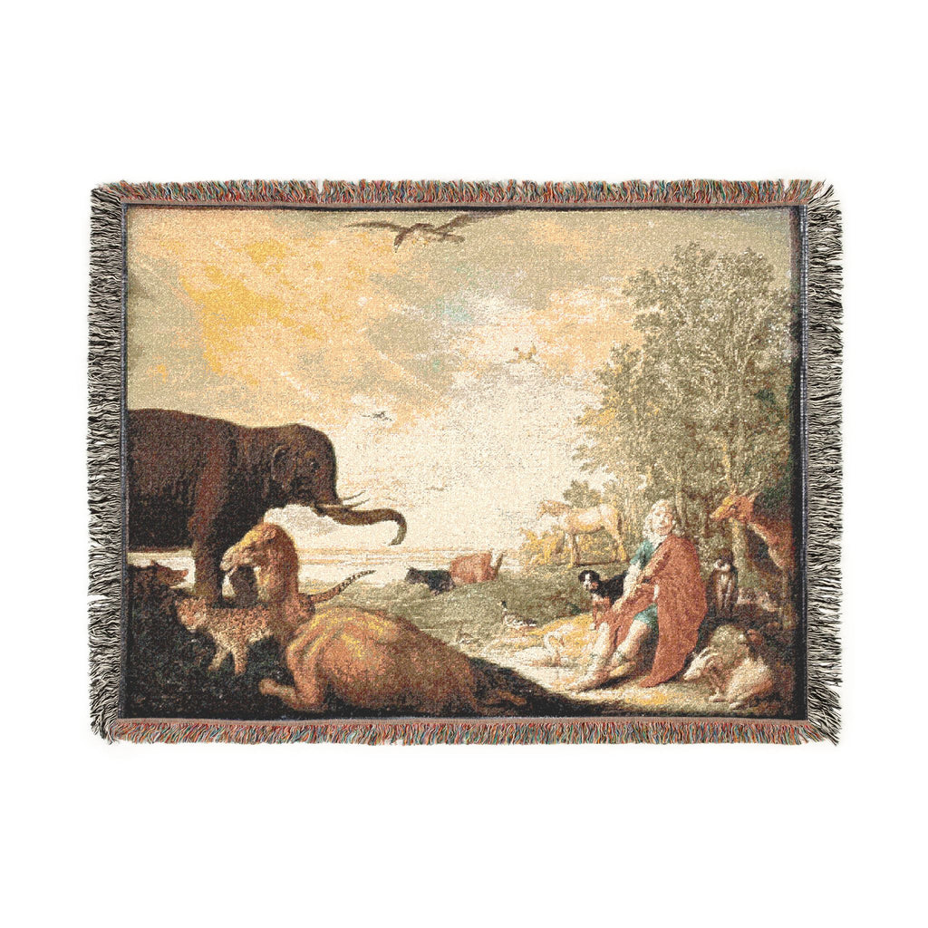 Dessau, Anhaltische Gemäldegalerie, Aelbert Jacobsz. Cuyp, Orpheus und die Tiere | Woven Tapestry Blanket