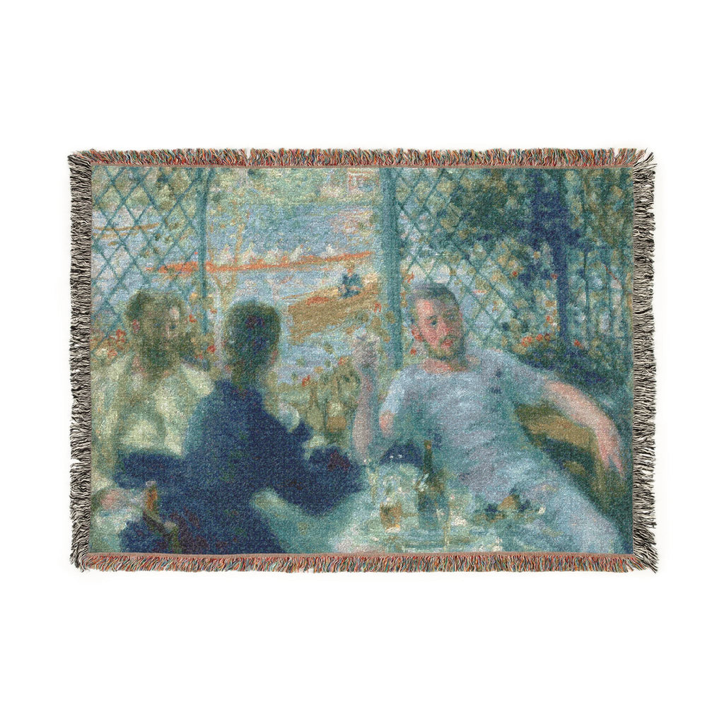 Pierre-Auguste Renoir - Lunch at the Restaurant Fournaise (The Rowers' Lunch) | Woven Tapestry Blanket