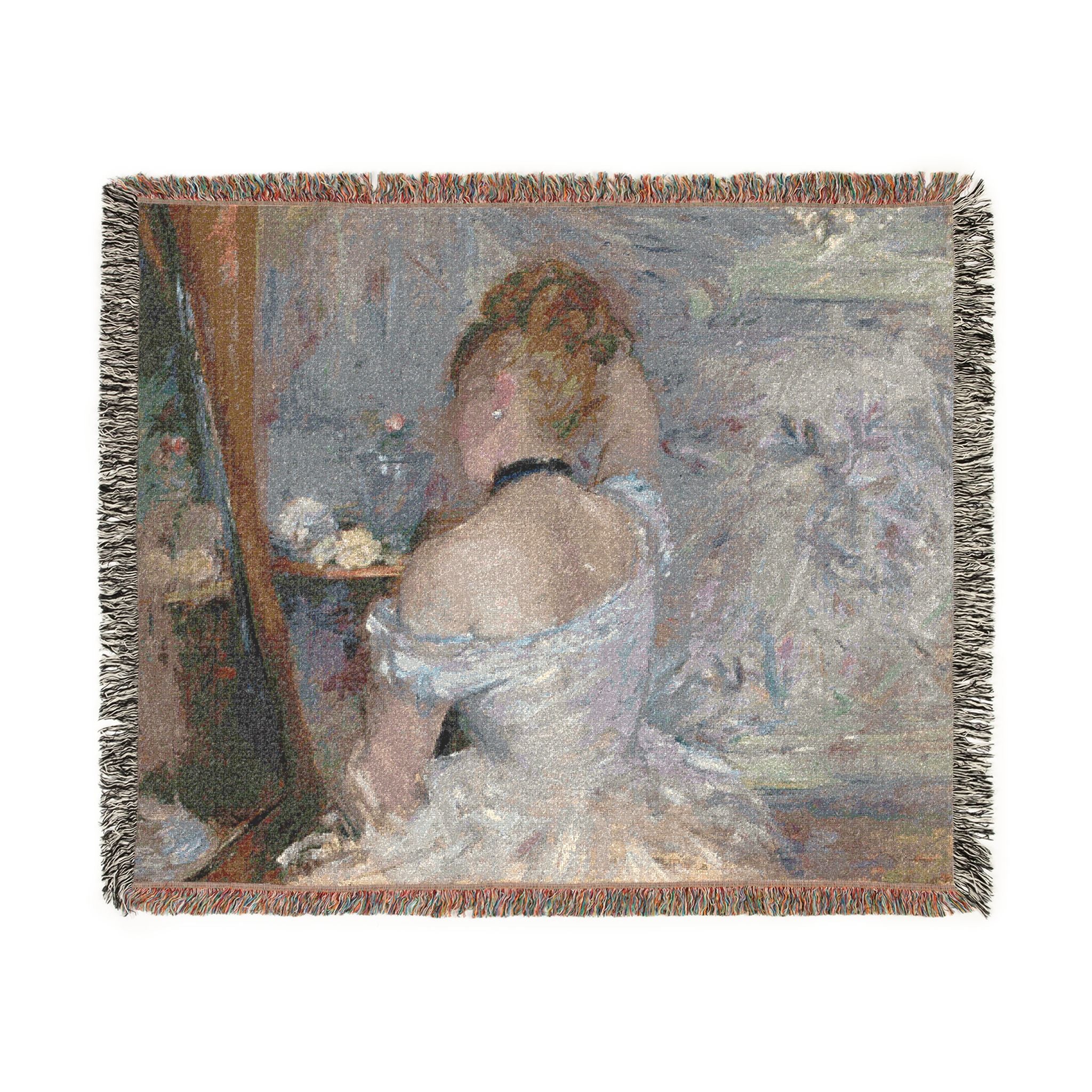 Woman at Her Toilette Berthe Morisot Tapestry Blanket