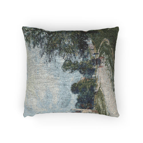 A Turn in the Road Alfred Sisley Woven Pillow