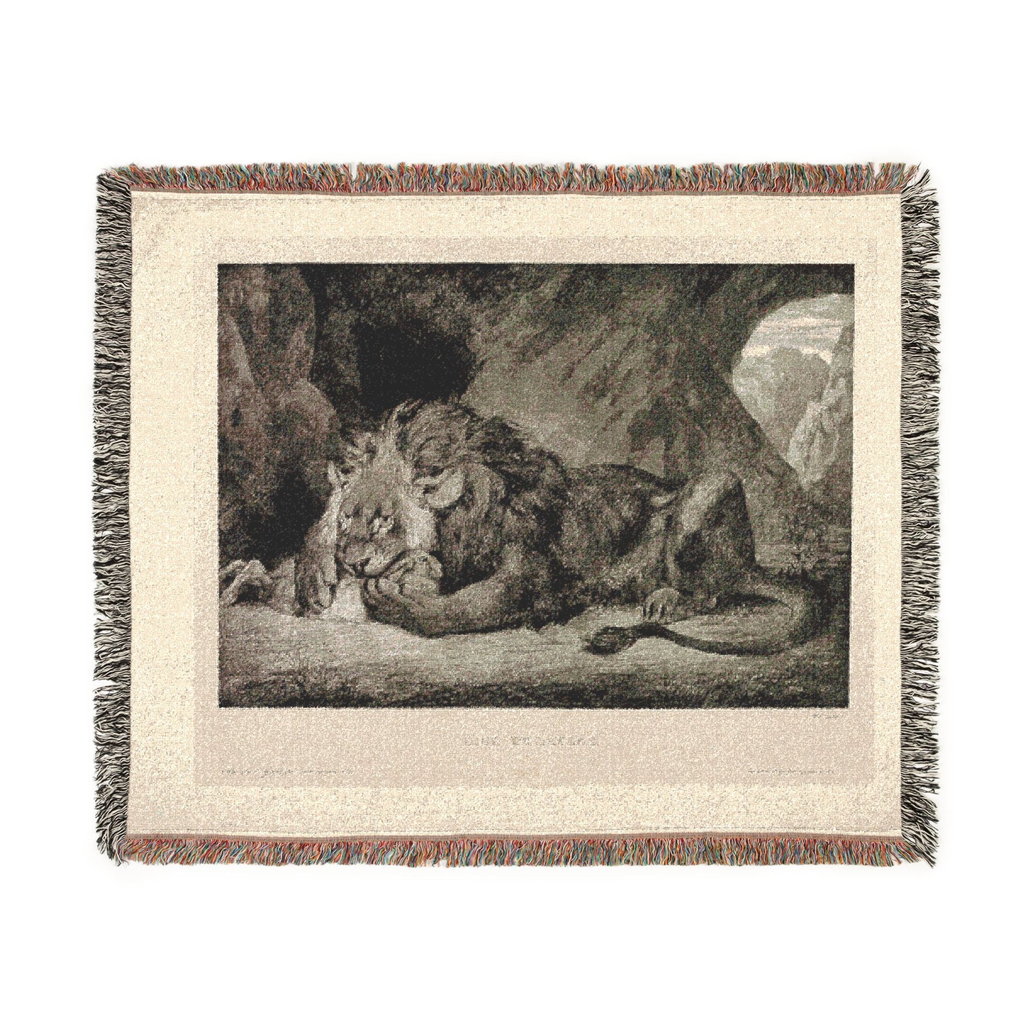Eugène Delacroix - Lion of the Atlas Mountains | Woven Tapestry Blanket