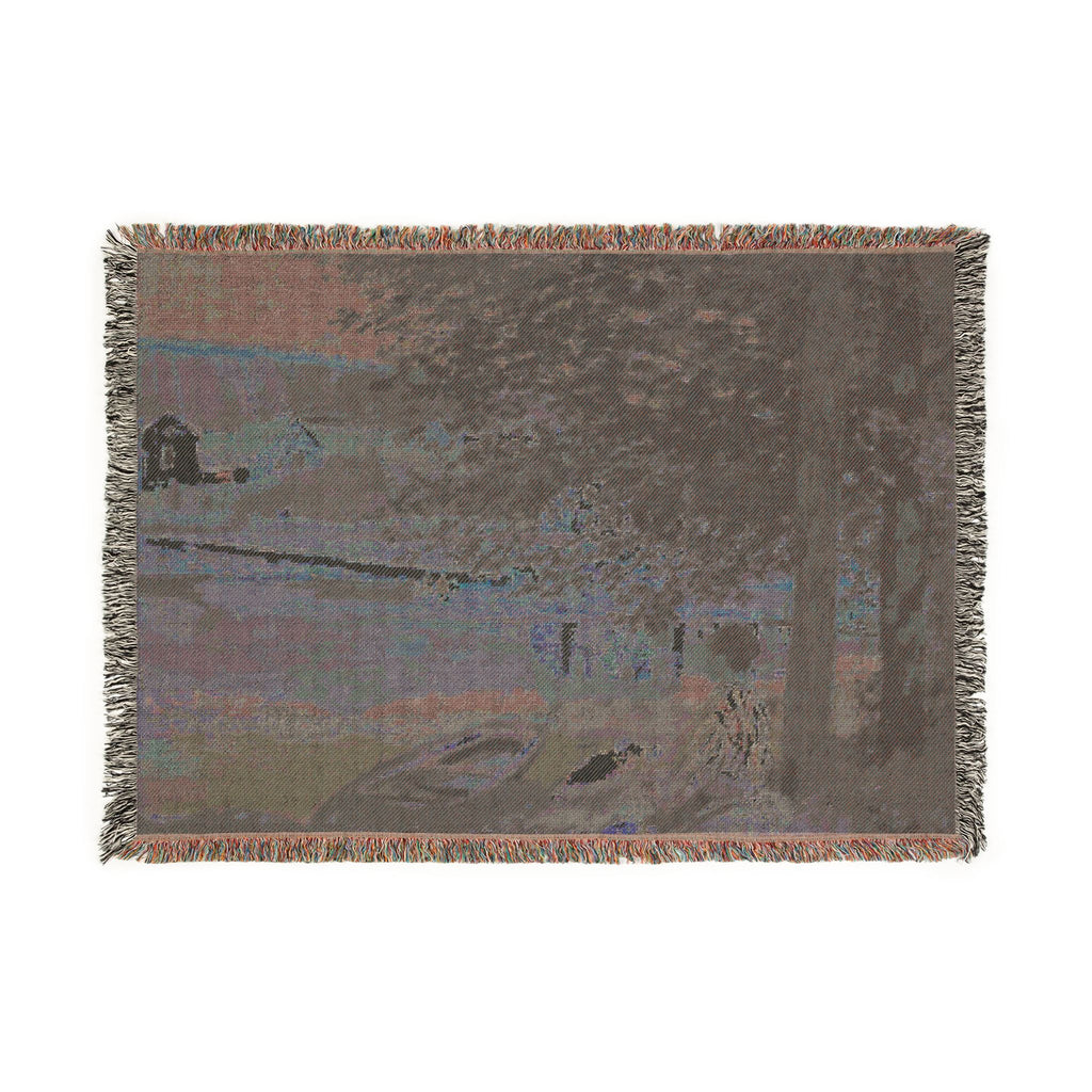 Claude Monet - On the Bank of the Seine, Bennecourt | Woven Tapestry Blanket