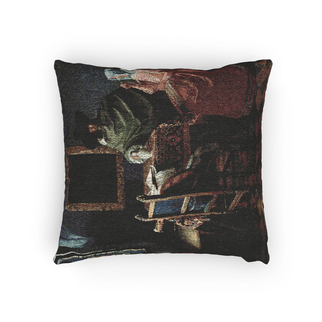 Jan Vermeer van Delft - The Glass of Wine - Google Art Project | Woven Pillow