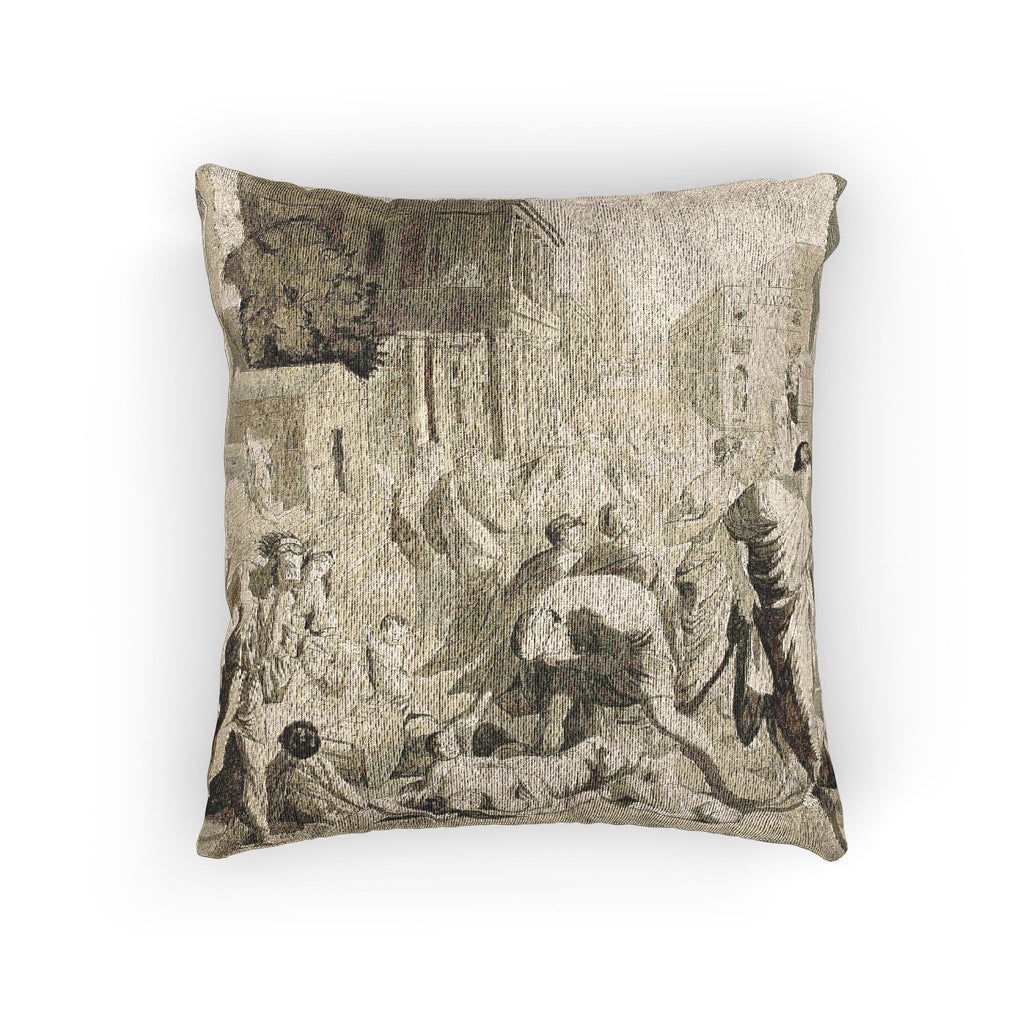 Nicolas Poussin - Plague of Ashdod | Woven Pillow