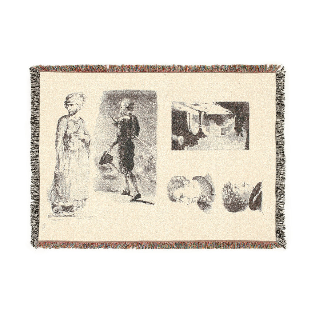 Eugène Delacroix - Sheet of Sketches | Woven Tapestry Blanket