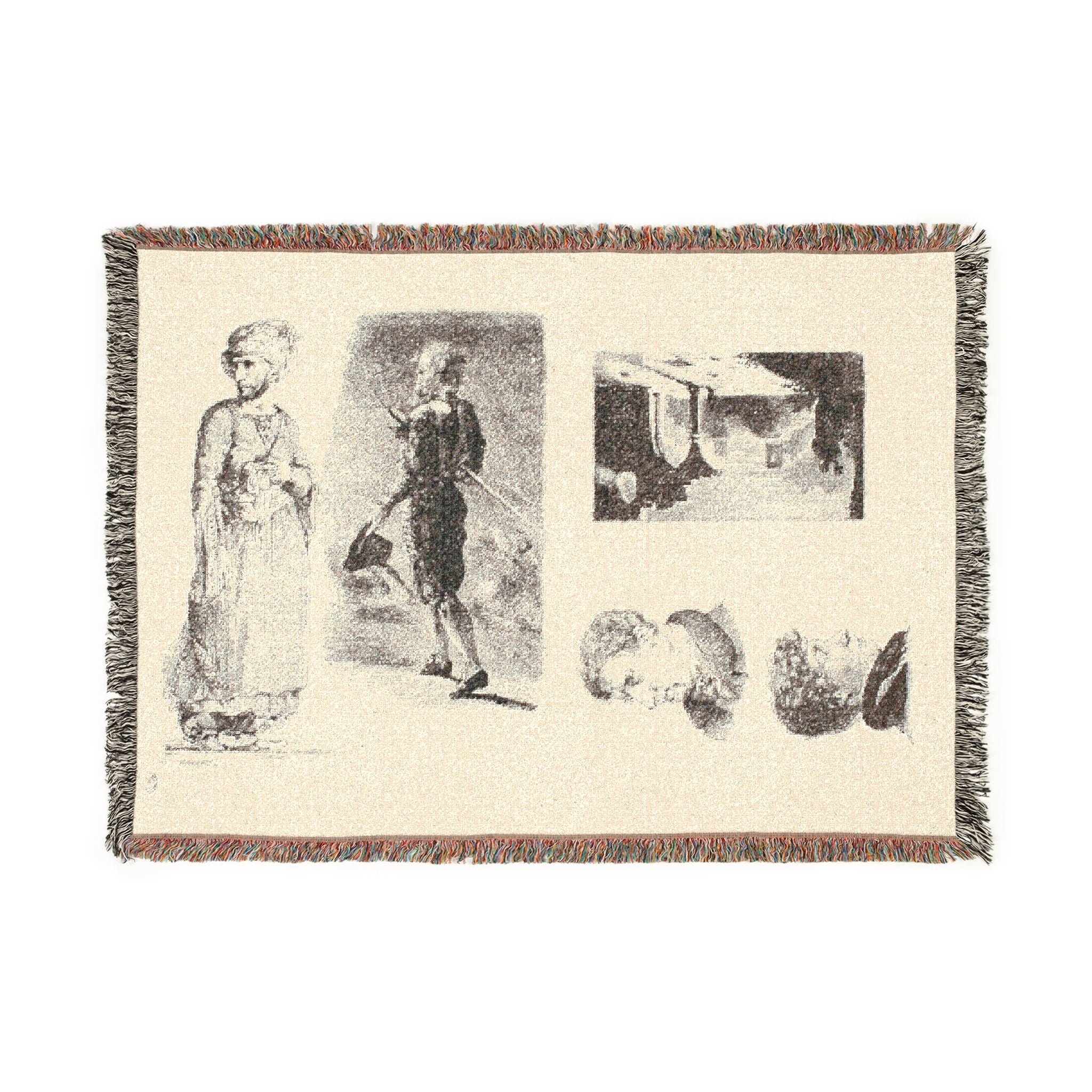 Eugène Delacroix - Sheet of Sketches | Woven Tapestry Blanket