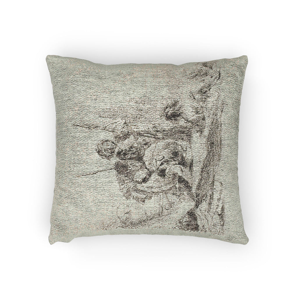 Giovanni Battista Tiepolo - Three Soldiers and a Boy, from Capricci | Woven Pillow