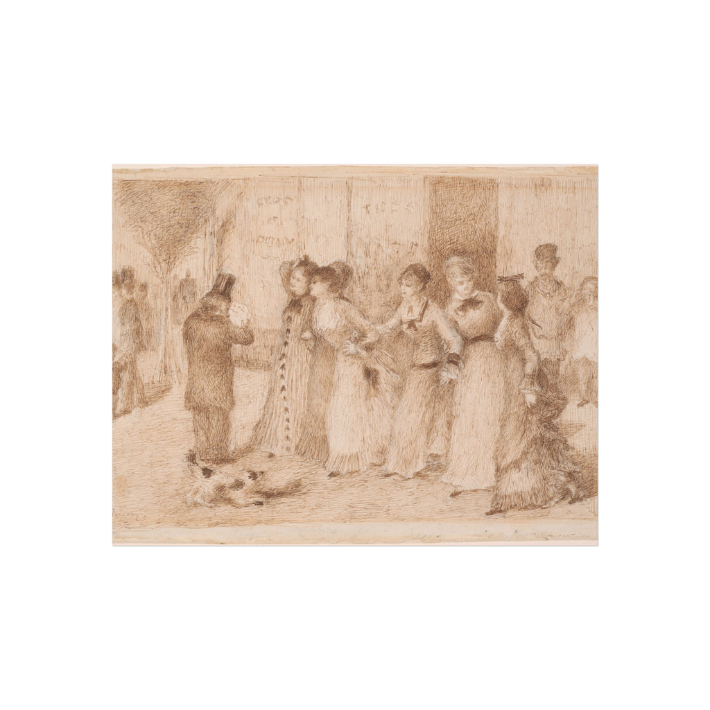 Pierre-Auguste Renoir - Workers' Daughters on the Outer Boulevard (Illustration for Émile Zola's L'Assommoir ) | Fine Art Poster