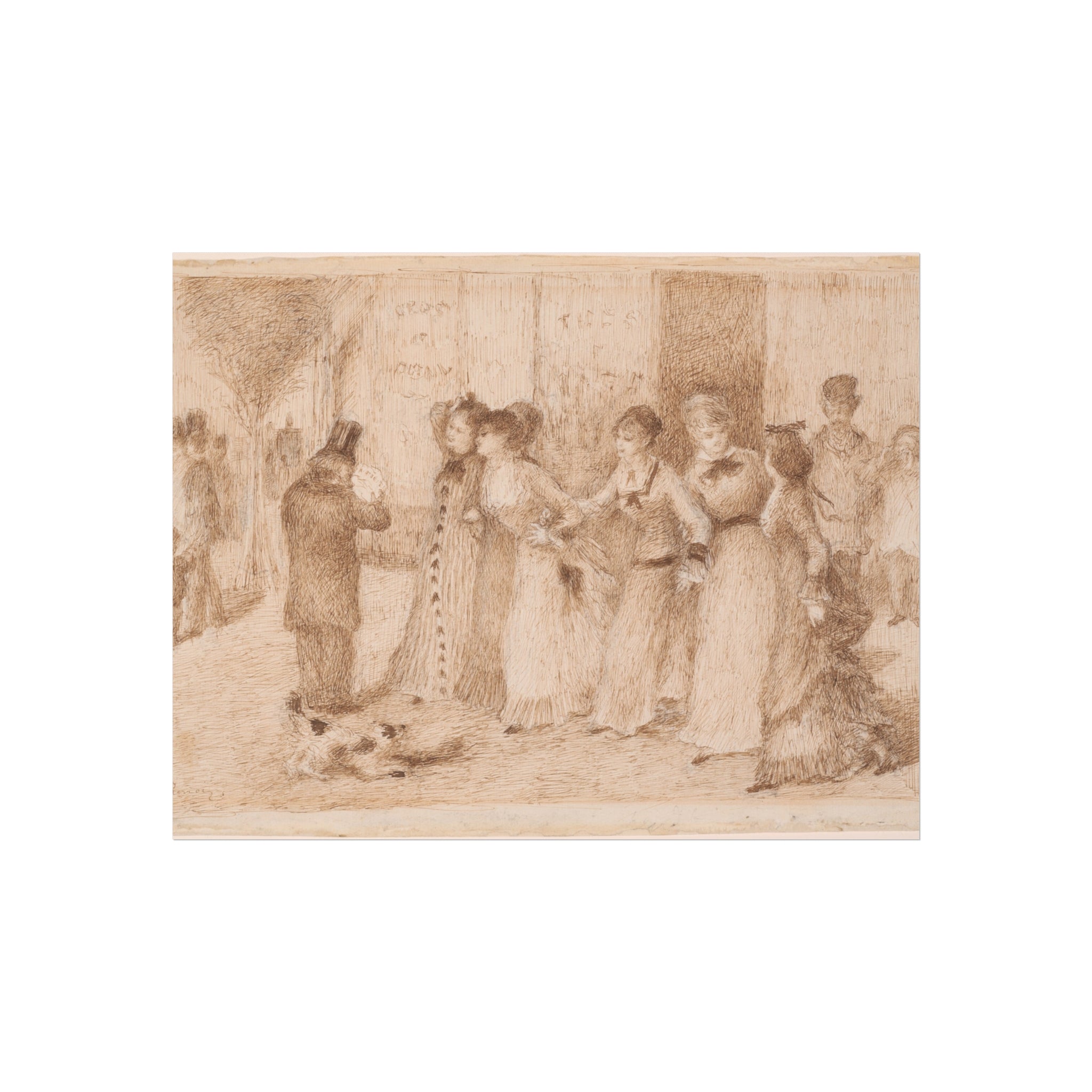 Pierre-Auguste Renoir - Workers' Daughters on the Outer Boulevard (Illustration for Émile Zola's L'Assommoir ) | Fine Art Poster