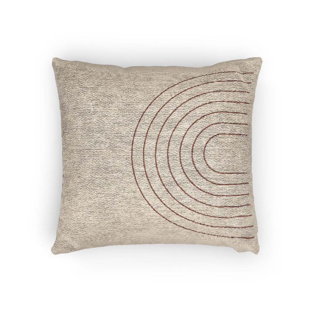 Rust Line Arch Woven Pillow