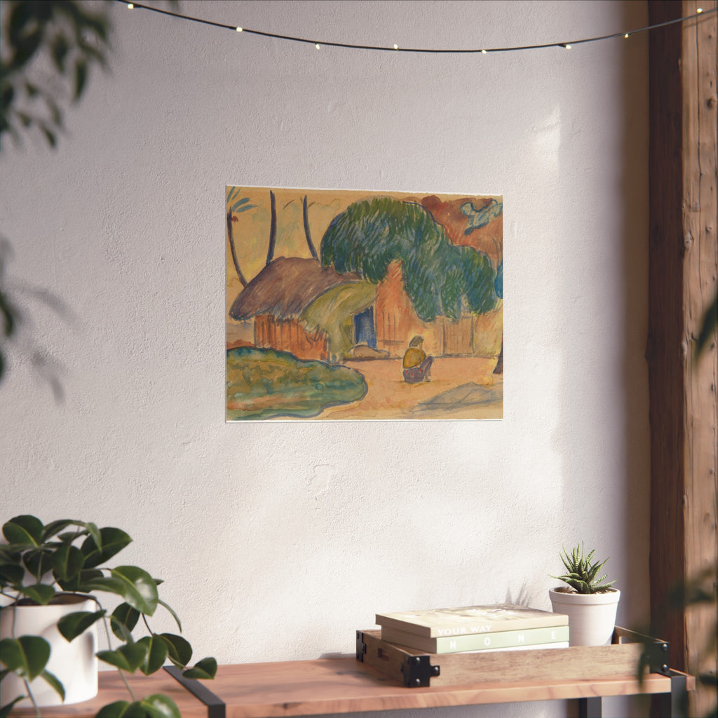 Paul Gauguin - Tahitian Hut | Fine Art Poster
