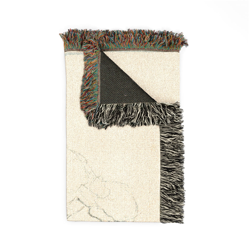 Style of Jacques Louis David - Seated Male Nude | Woven Tapestry Blanket
