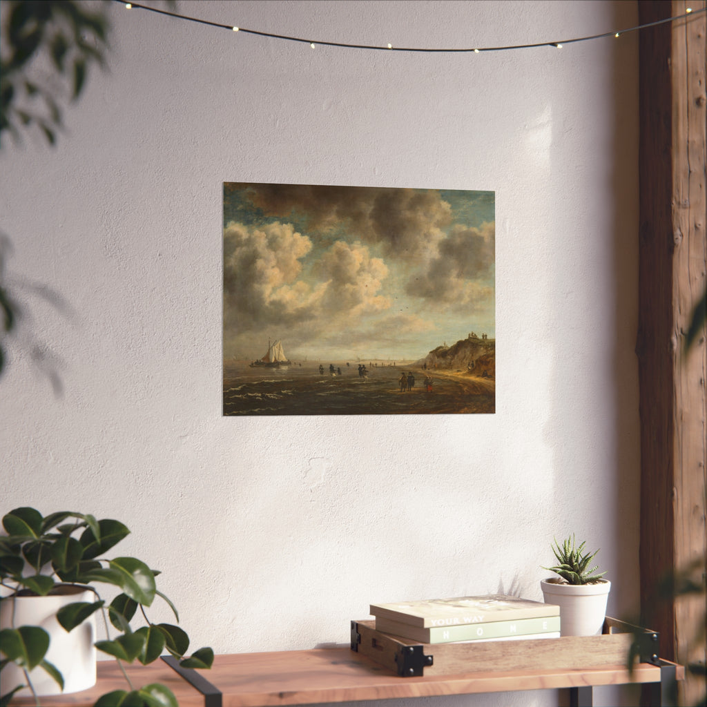 Naar Jacob van Ruisdael - Beach View - 154 - Mauritshuis | Fine Art Poster