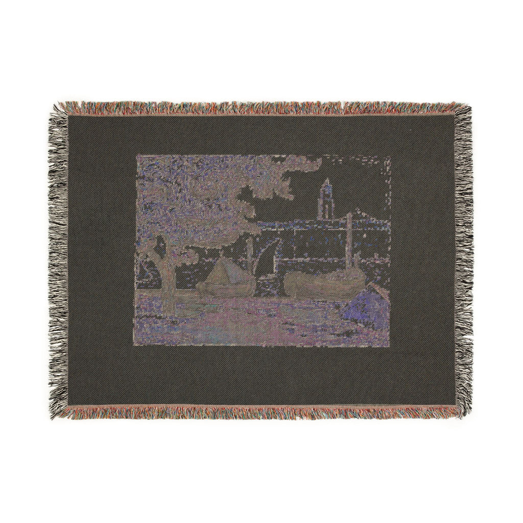 Paul Signac - The Port of St. Tropez II, from the seventh album of L'Estampe originale | Woven Tapestry Blanket