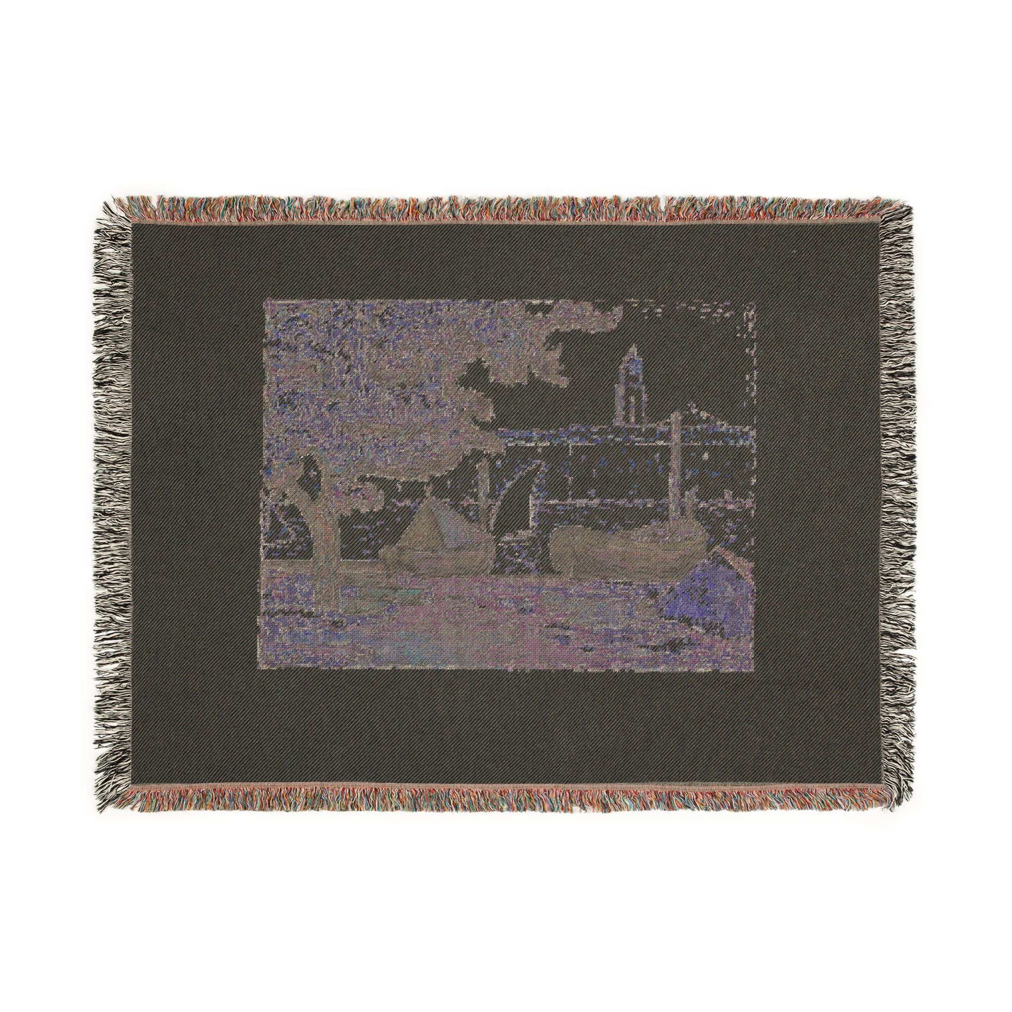 Paul Signac - The Port of St. Tropez II, from the seventh album of L'Estampe originale | Woven Tapestry Blanket