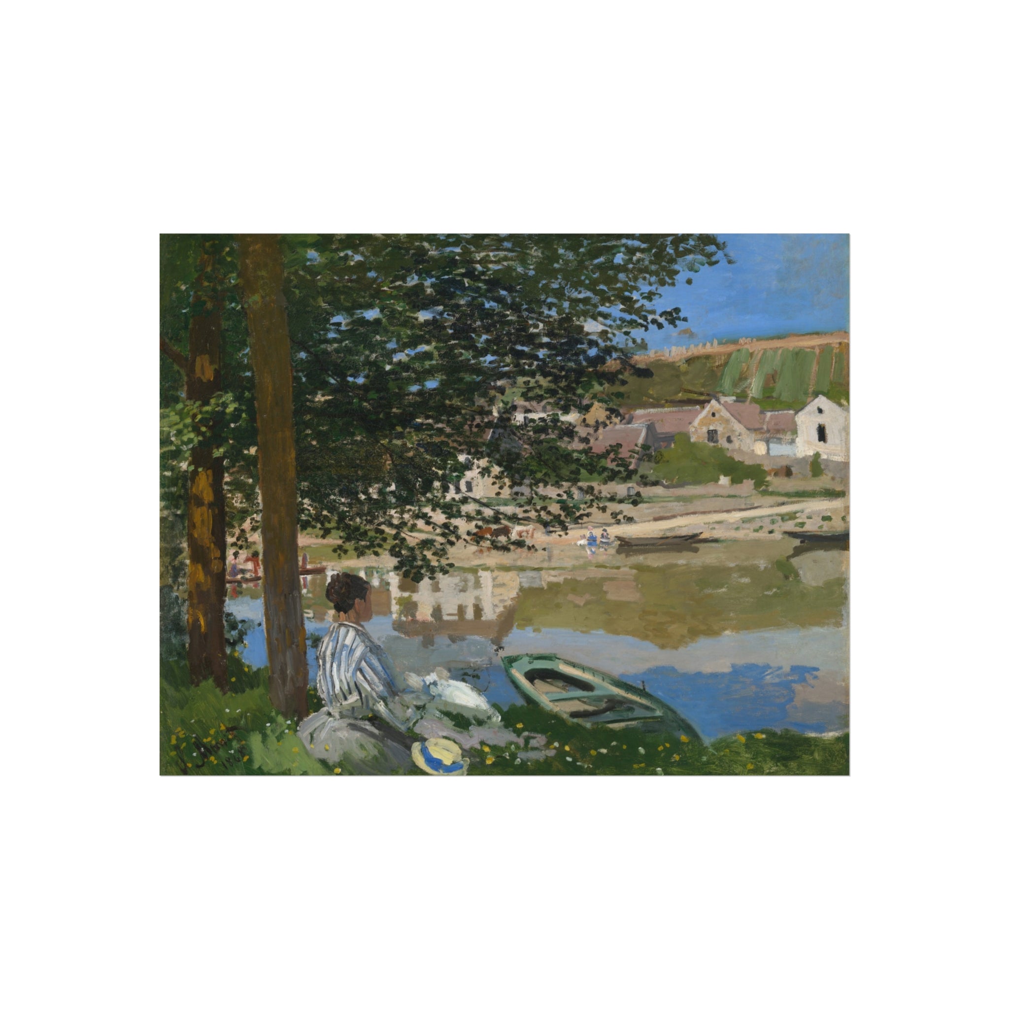 Claude Monet - On the Bank of the Seine, Bennecourt | Fine Art Poster