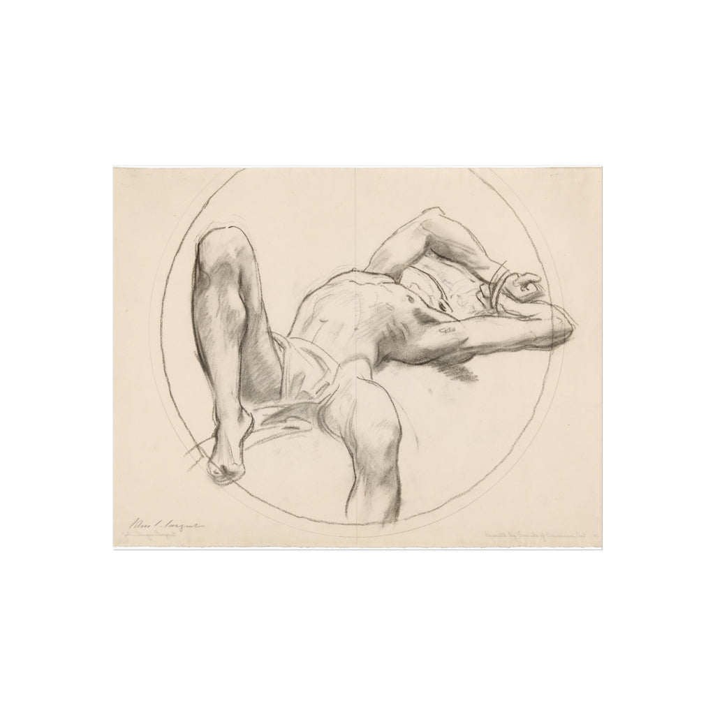 John Singer Sargent - Bound Man (recto); Sketch of Bound Man (verso) | Fine Art Poster