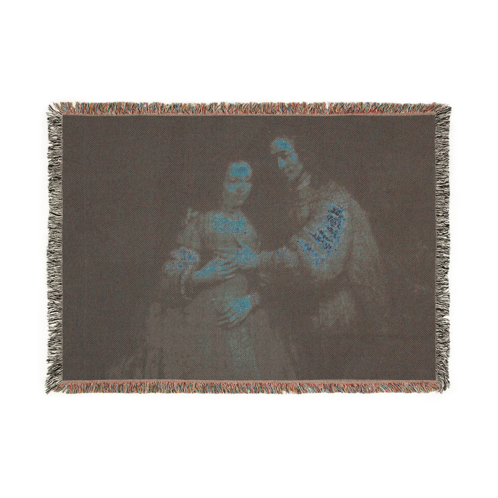 Rembrandt Harmensz. van Rijn - Portret van een paar als oudtestamentische figuren, genaamd 'Het Joodse bruidje' - Google | Woven Tapestry Blanket