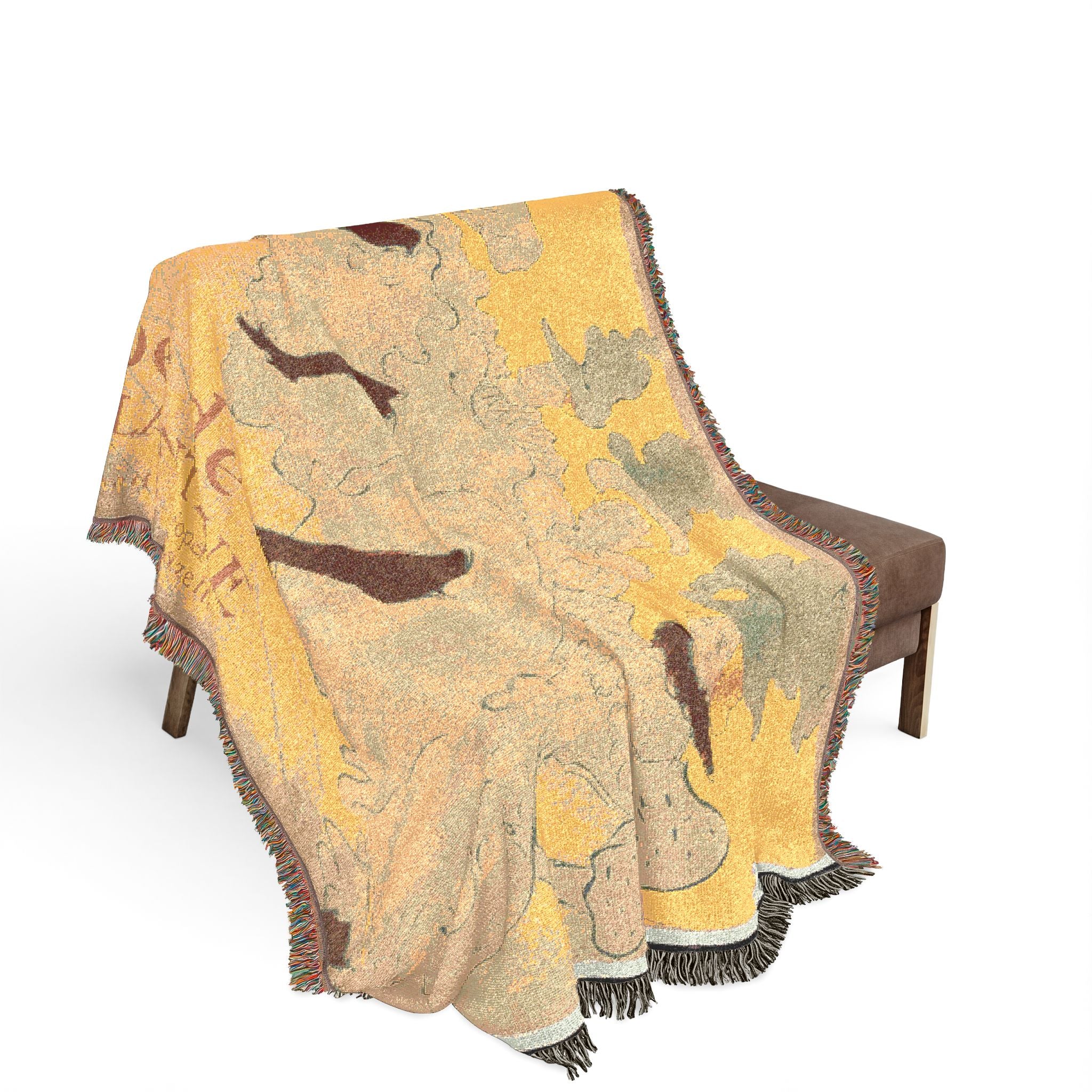 Mademoiselle Eglantine's Troupe Henri de Toulouse-Lautrec Tapestry Blanket