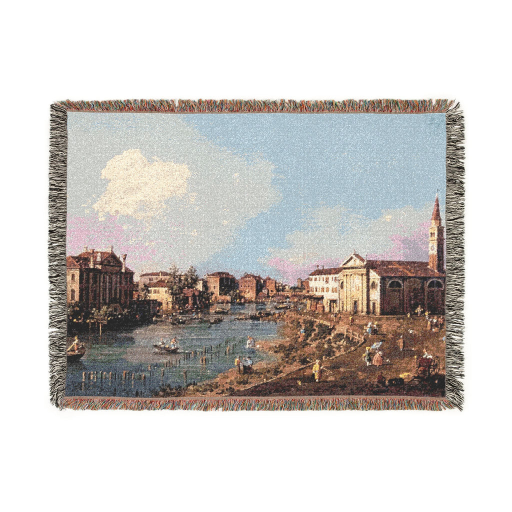 Bemberg Fondation Toulouse - Vue de Dolo - Canaletto ca 1740 - Inv 1011 | Woven Tapestry Blanket