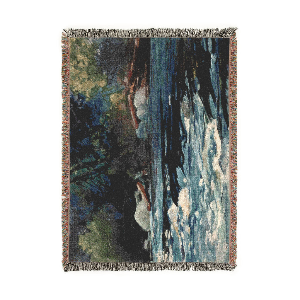 Winslow Homer - The Rapids, Hudson River, Adirondacks | Woven Tapestry Blanket