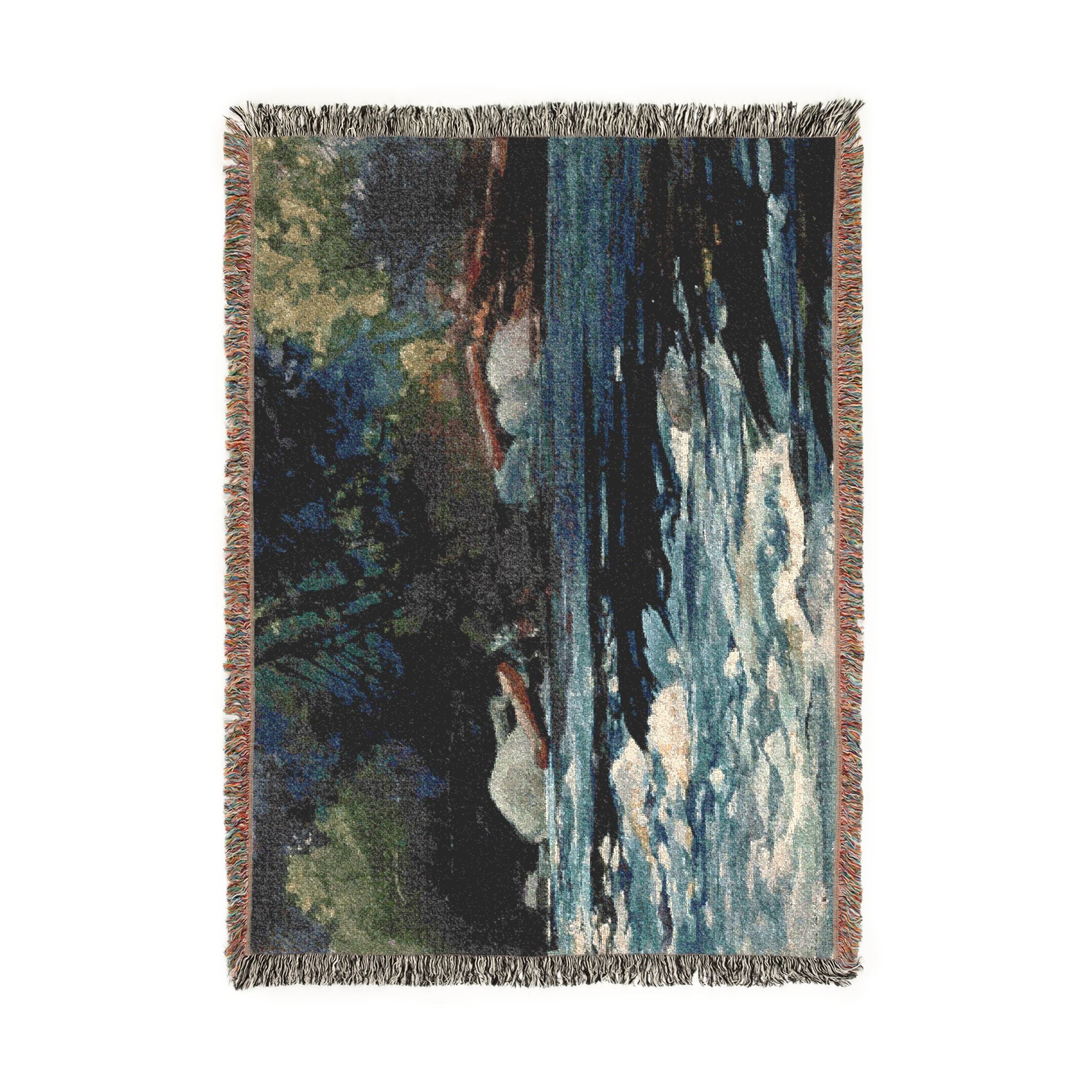 Winslow Homer - The Rapids, Hudson River, Adirondacks | Woven Tapestry Blanket