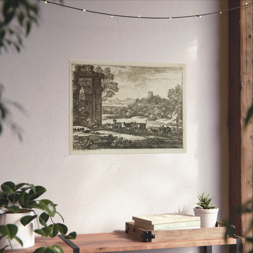 Claude Lorrain - The Herd Returning in Stormy Weather | Fine Art Poster