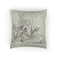 Giovanni Battista Tiepolo - A Nymph with a Small Satyr and Two Goats, from Capricci | Woven Pillow