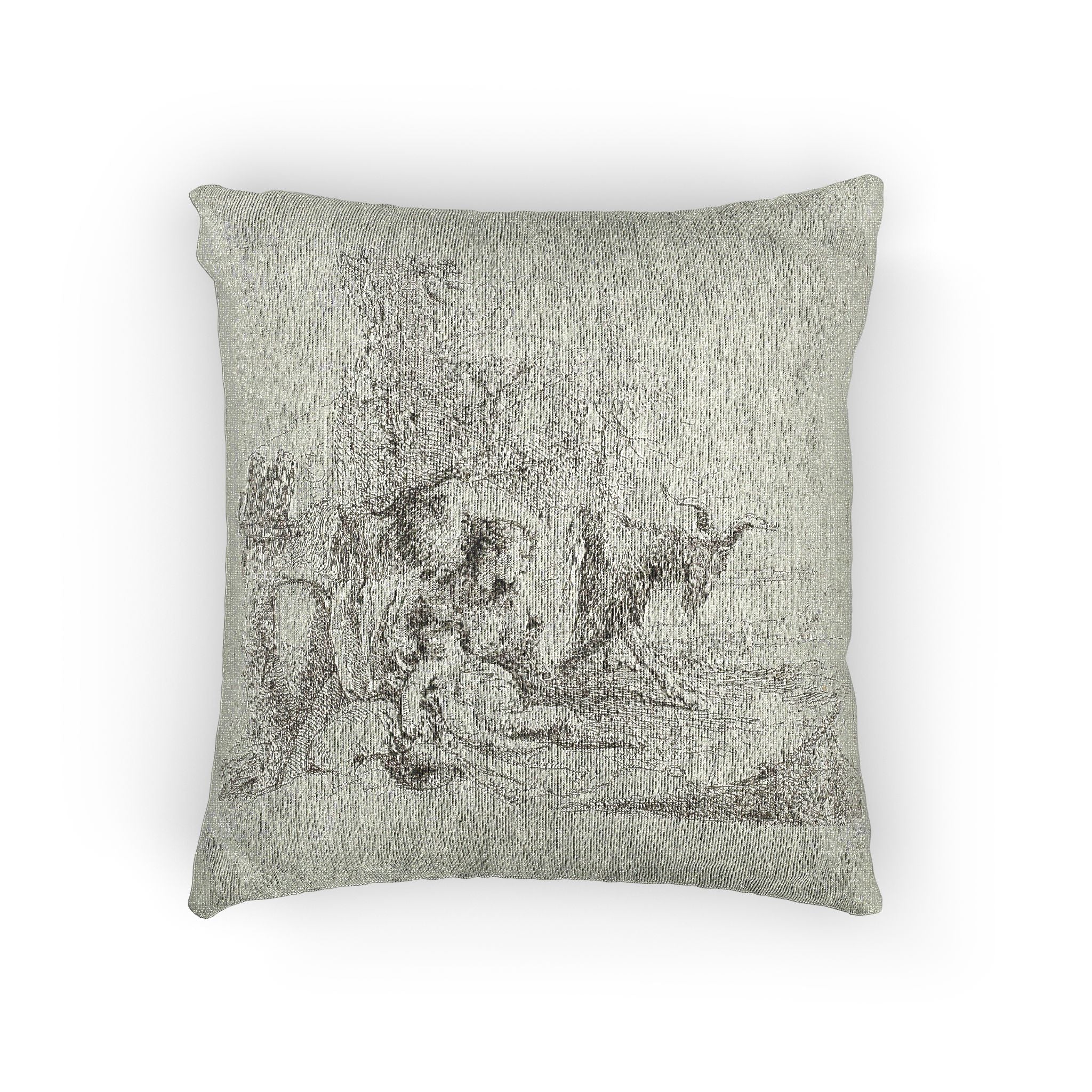 Giovanni Battista Tiepolo - A Nymph with a Small Satyr and Two Goats, from Capricci | Woven Pillow