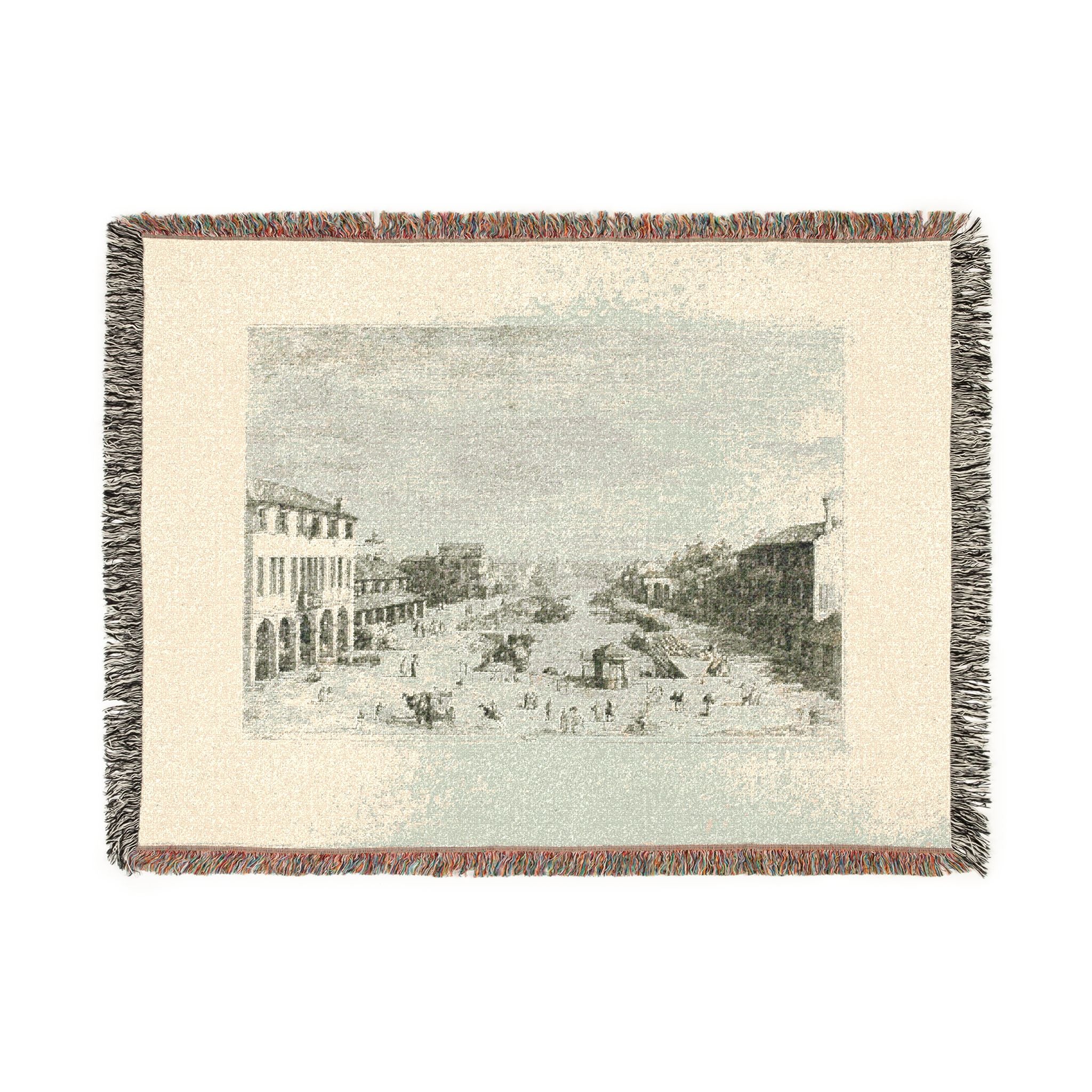Canaletto - Mestre, from Vedute | Woven Tapestry Blanket