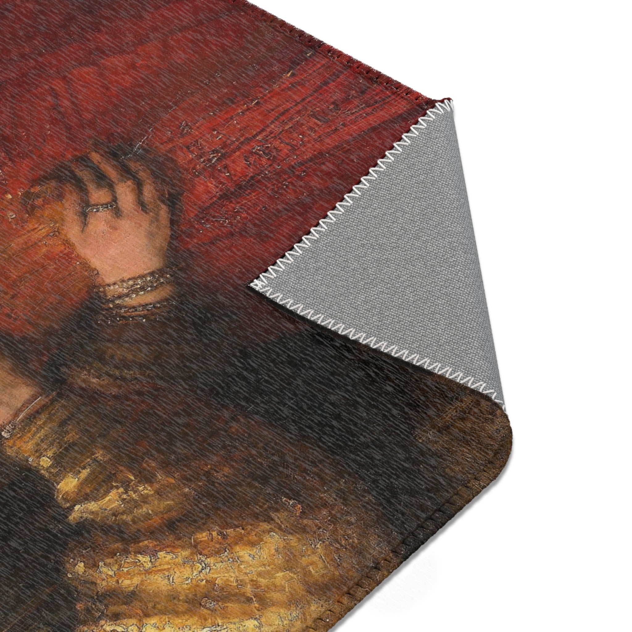 Rembrandt Harmensz. van Rijn - Portret van een paar als oudtestamentische figuren, genaamd 'Het Joodse bruidje' - Google | Area Rug