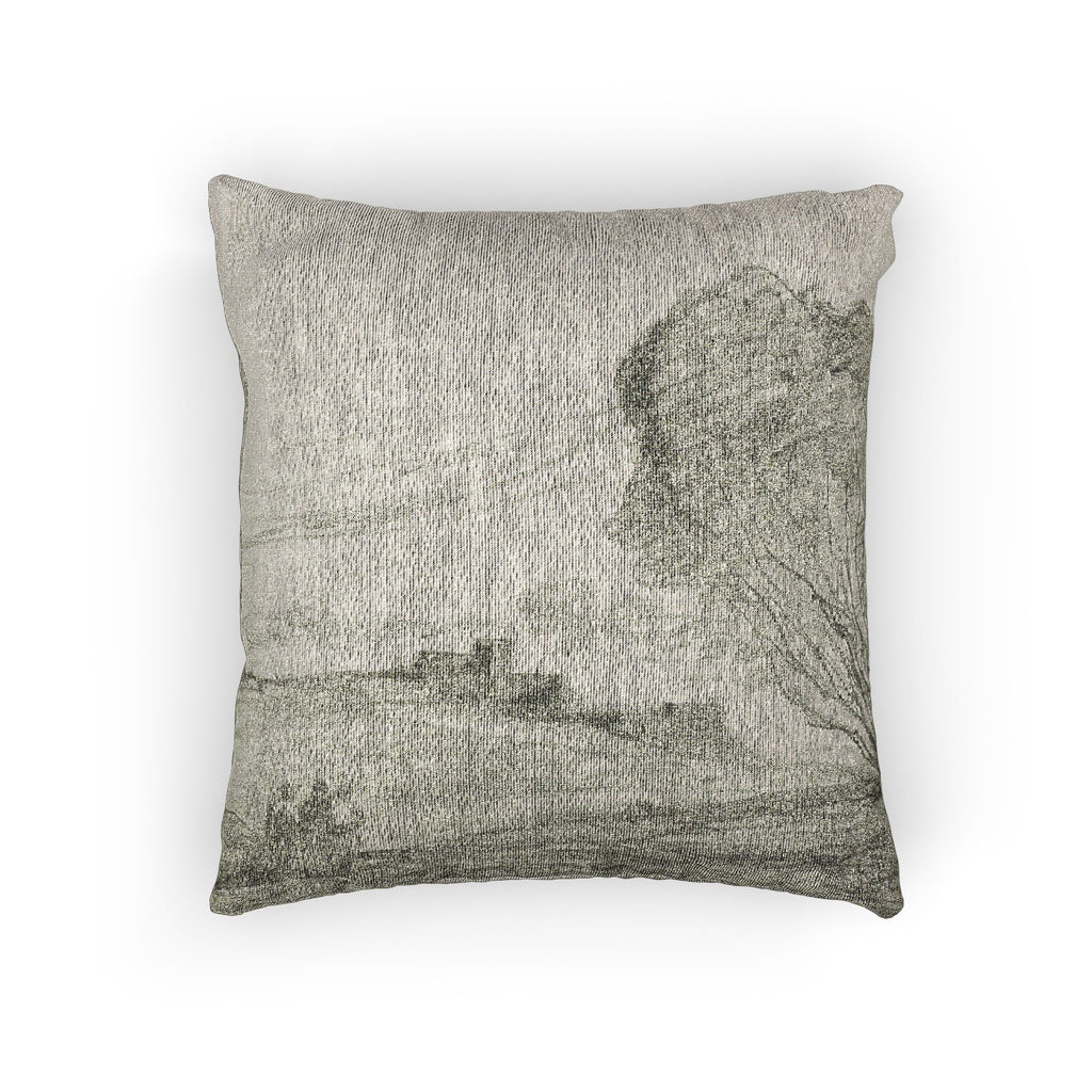 Jean Baptiste Camille Corot - The Isolated Fort | Woven Pillow