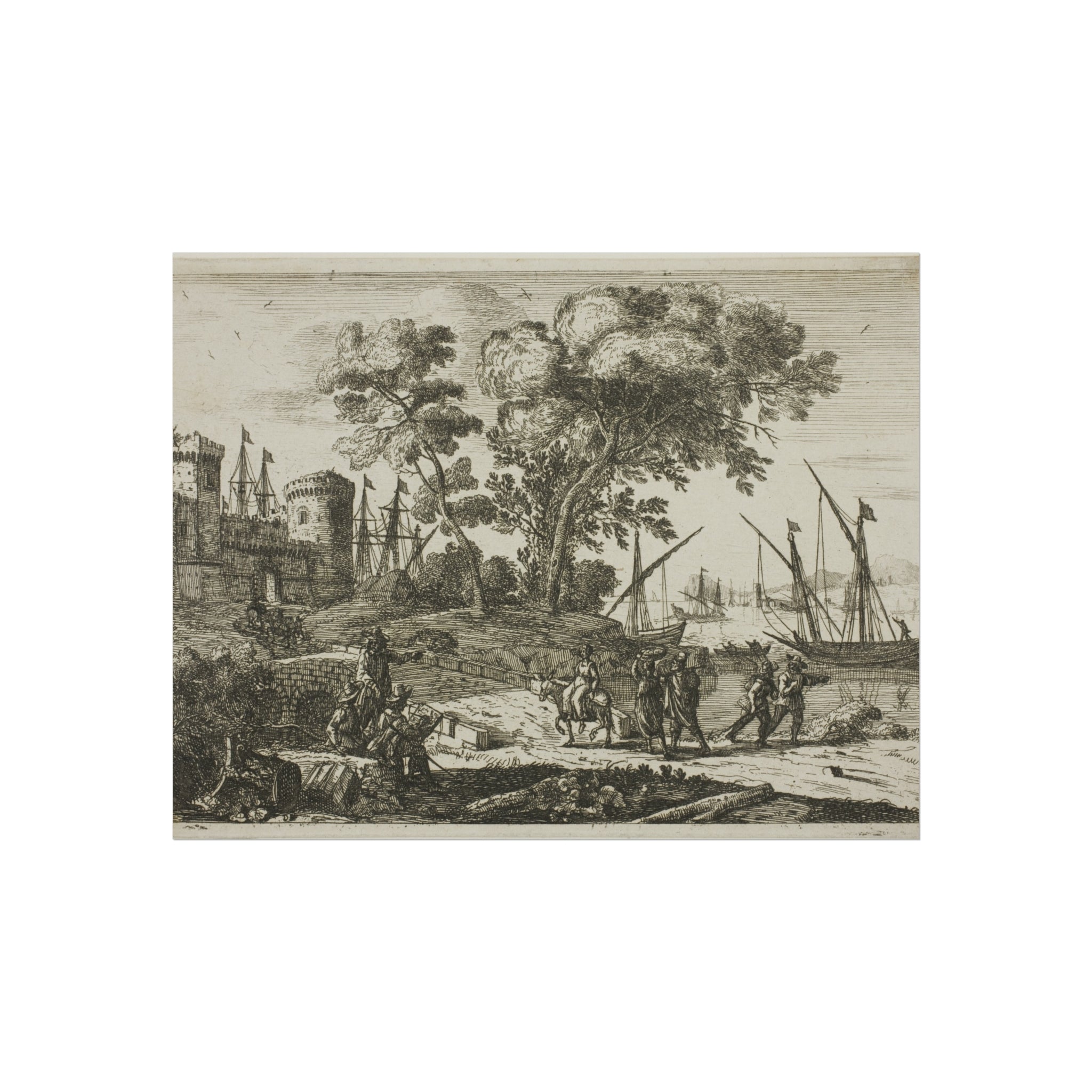 Claude Lorrain - Coast Scene with an Artist Drawing | Fine Art Poster