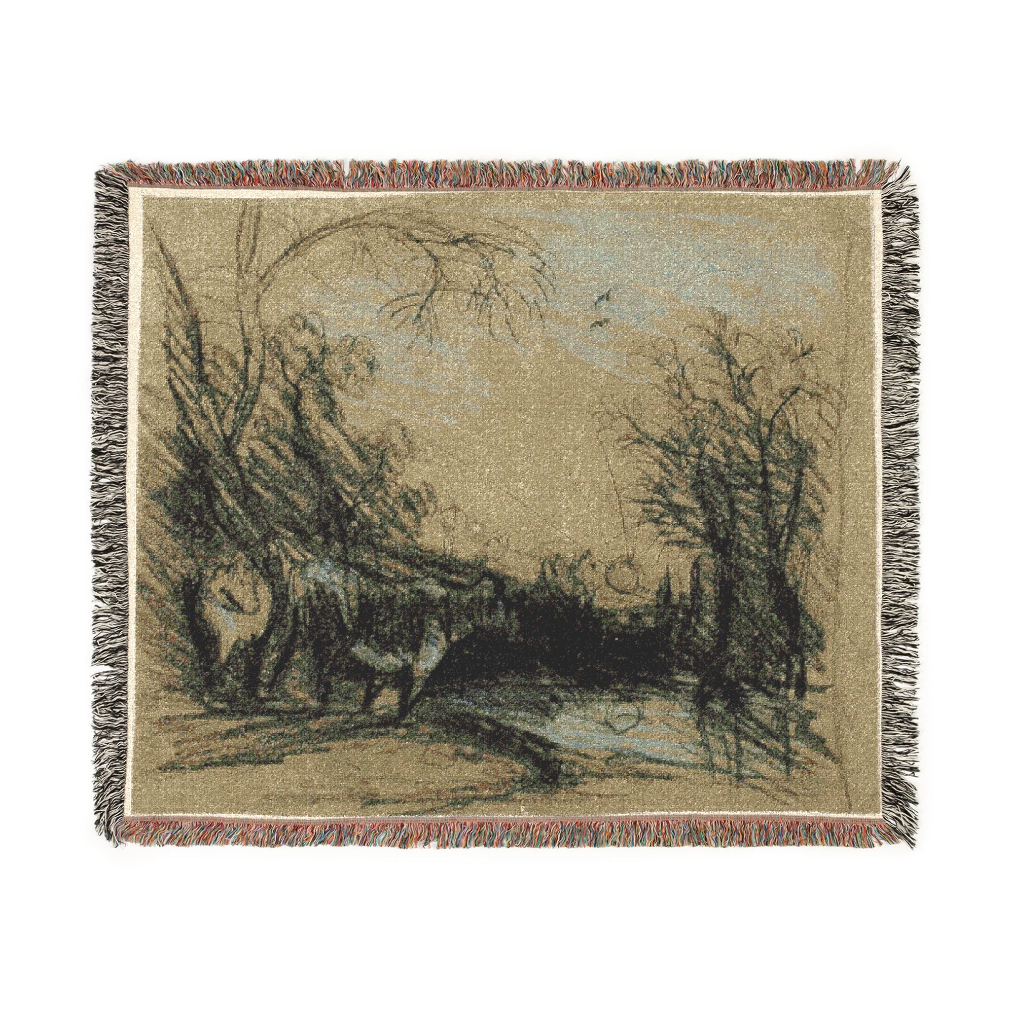 John Constable - Landscape with Cows | Woven Tapestry Blanket